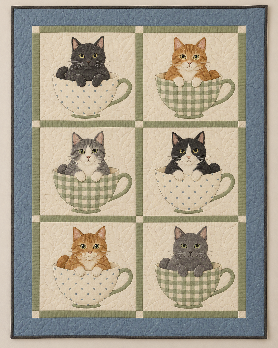 Teacup Cats TD101026016 Quilt Blanket