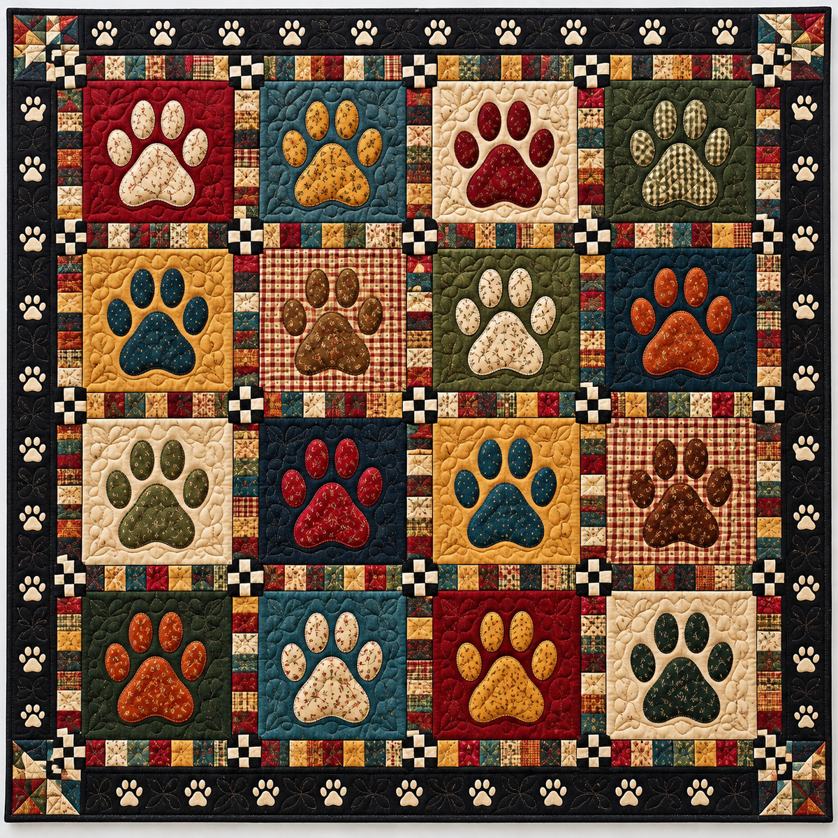Rainbow Paws Patchwork TD141026530 Quilt Blanket