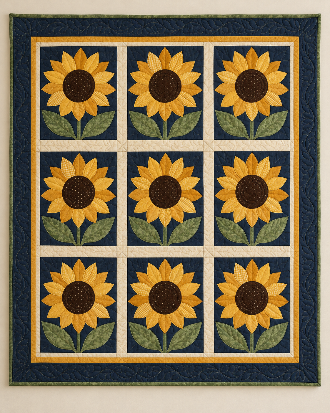 Sunflower Courtyard TD101026018 Quilt Blanket