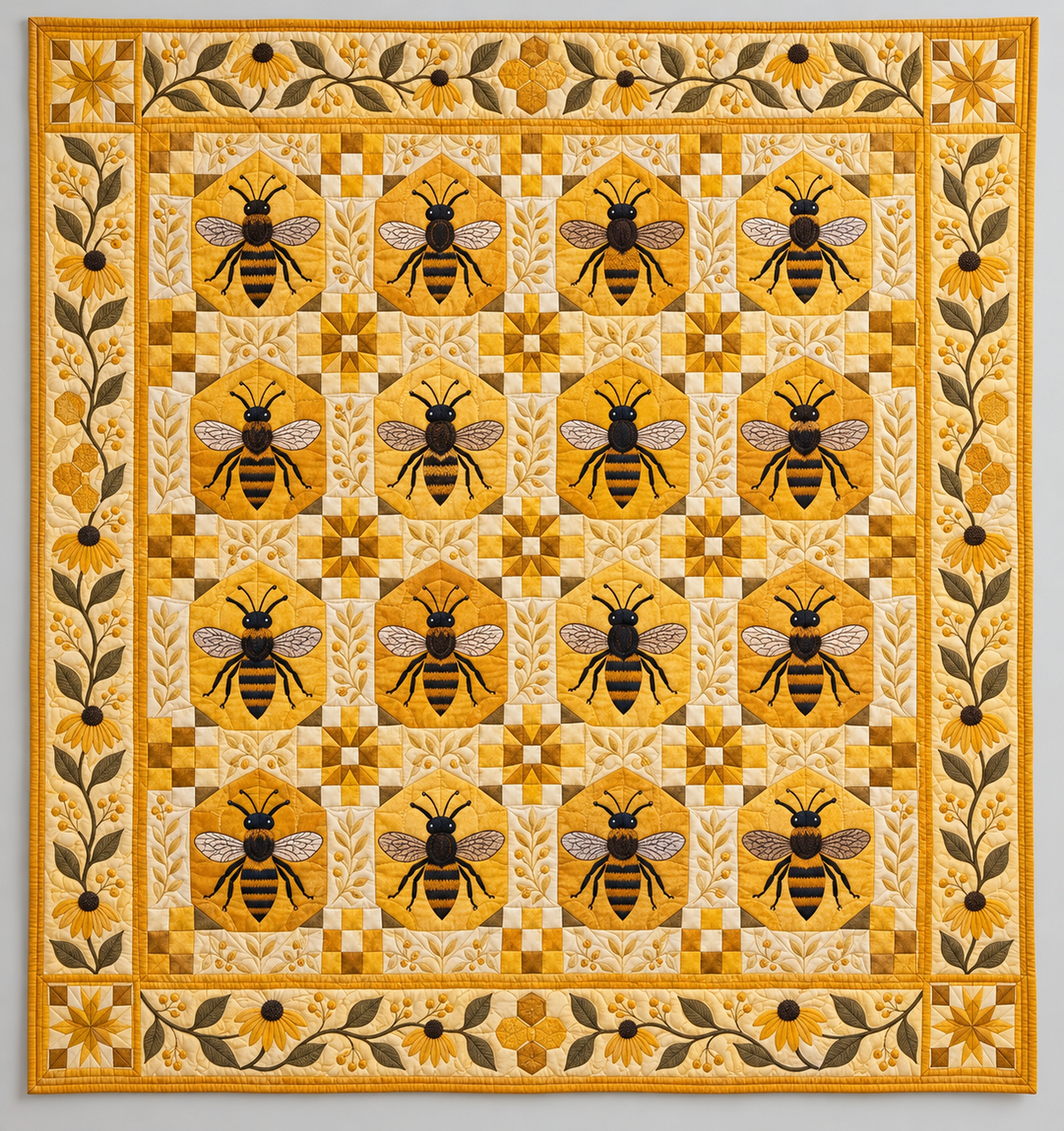 Honeybee Checkerboard TD141026056 Quilt Blanket