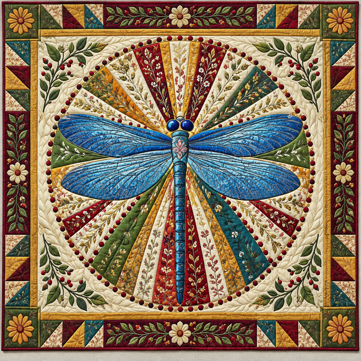 Blue Dragonfly Radiance TD141026565 Quilt Blanket