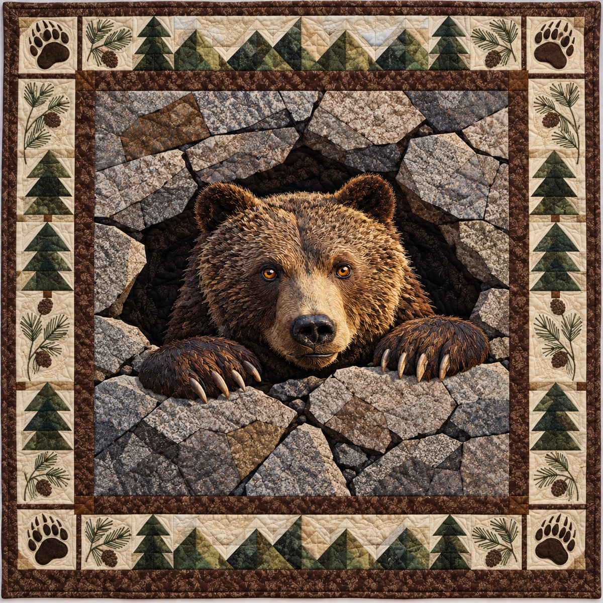 Bear Den Illusion TD141026574 Quilt Blanket