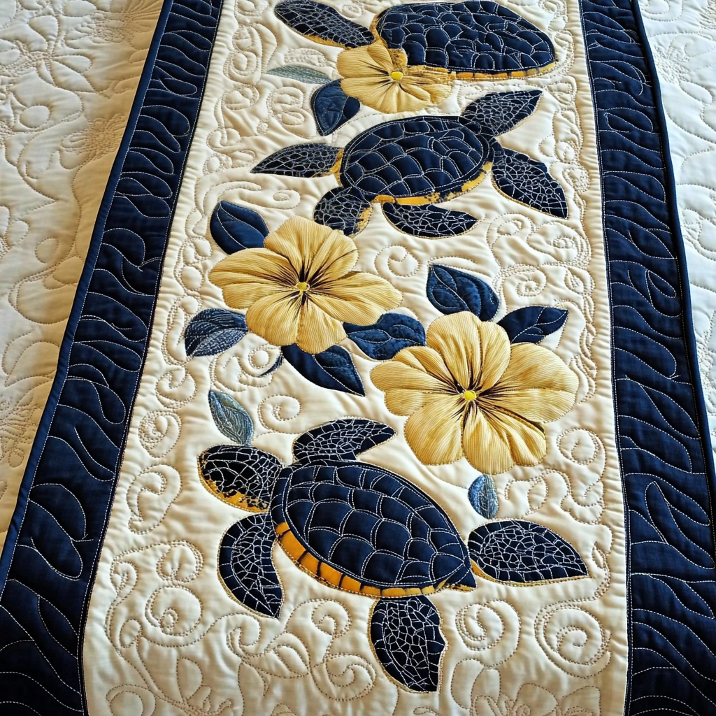 Hawaiian Turtle DAI040225461 Quilted Table Runner