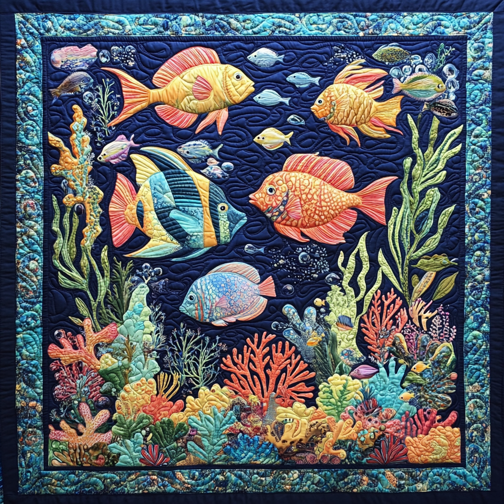 Fish DAI110225051 Quilt Blanket