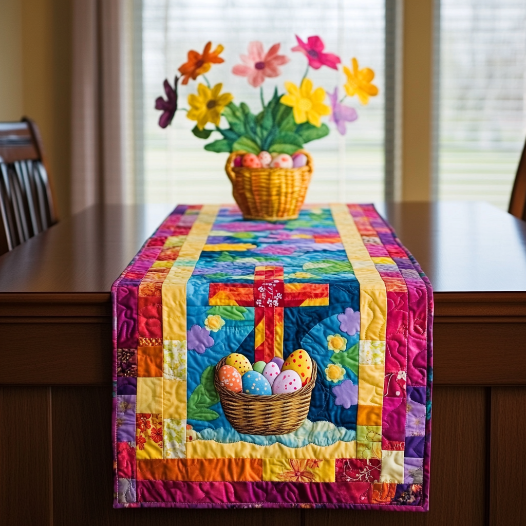 Easter Egg Basket DAI040225490 Quilted Table Runner