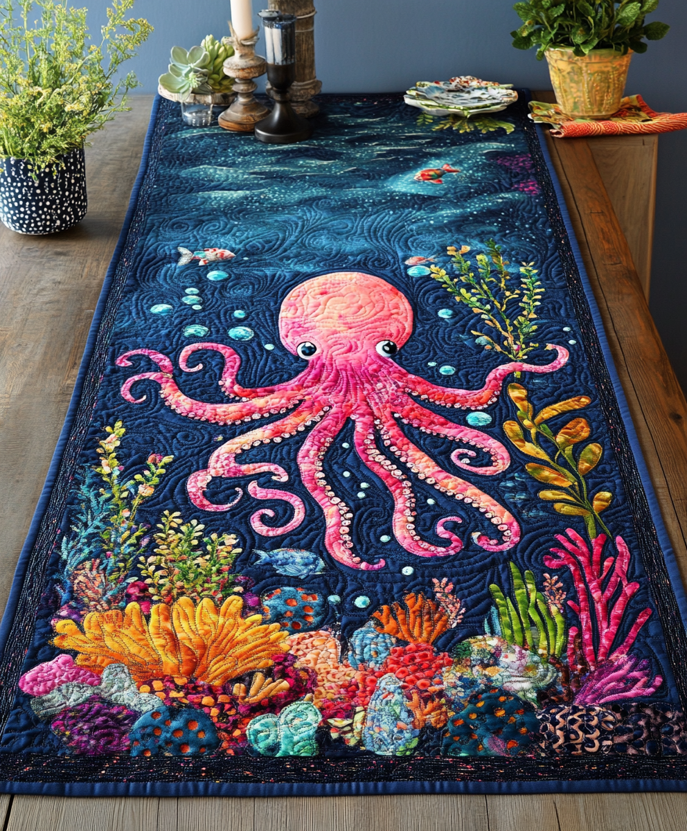 Octopus DAI110225409 Quilted Table Runner
