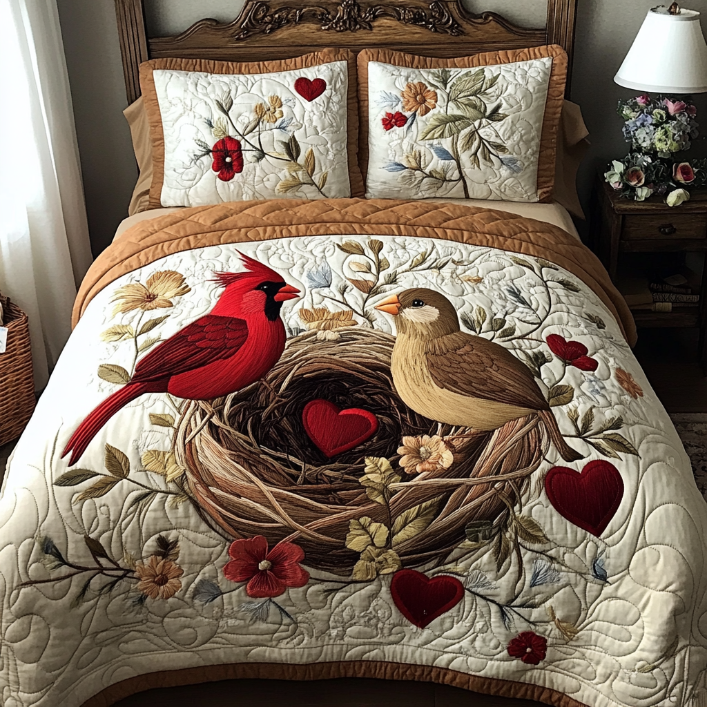 Love Bird DAI150125265 Quilt Bedding Set