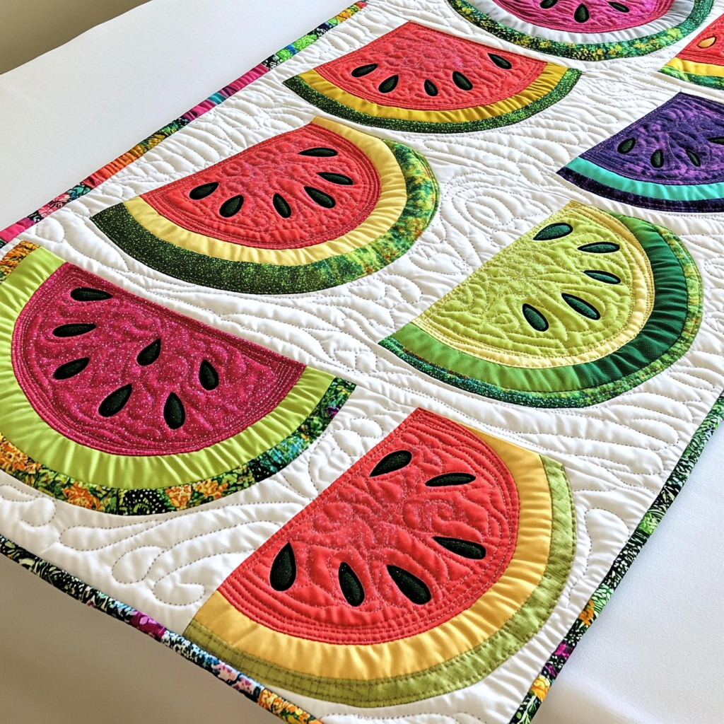 Watermelon DAI040225505 Quilted Table Runner