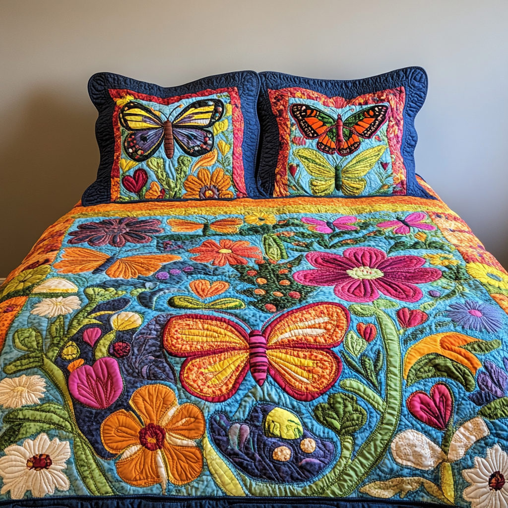 Butterfly Garden DAI110225128 Quilt Bedding Set