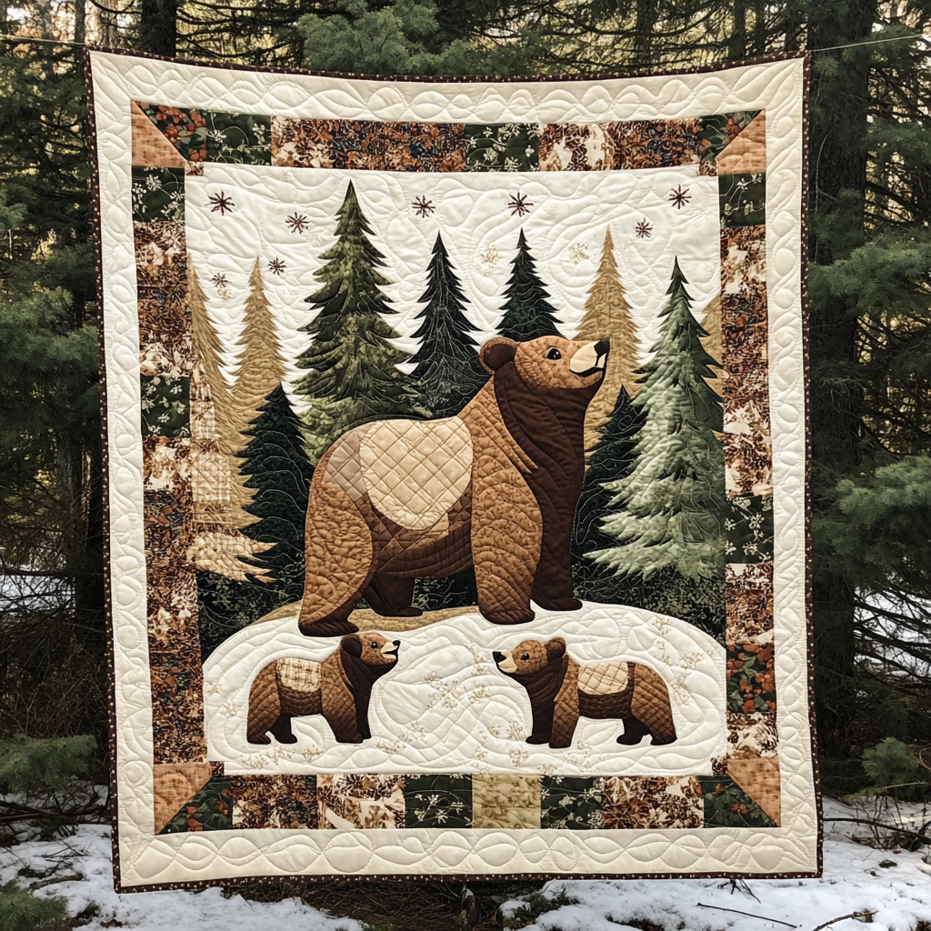 Woodland Bear DAI190225038 Quilt Blanket