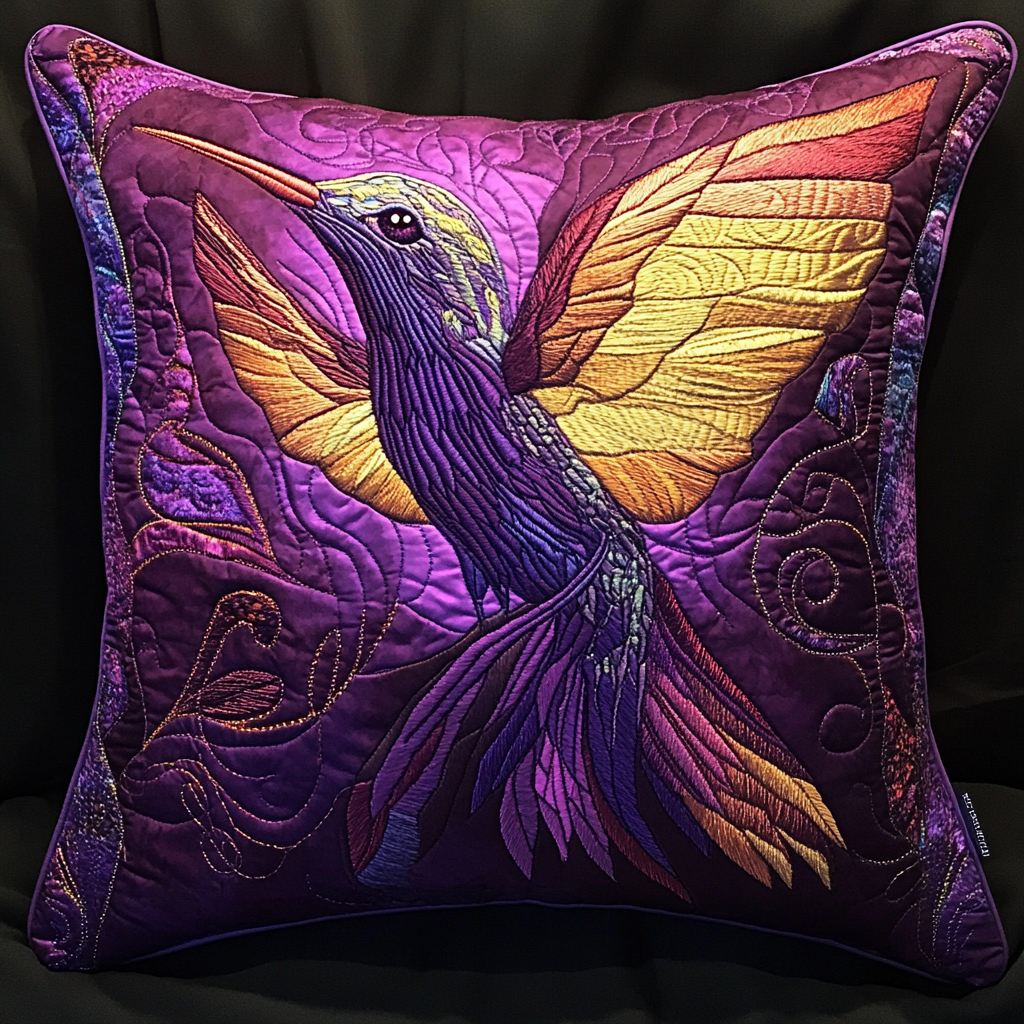Hummingbird TAI181024454 Quilted Pillow Case