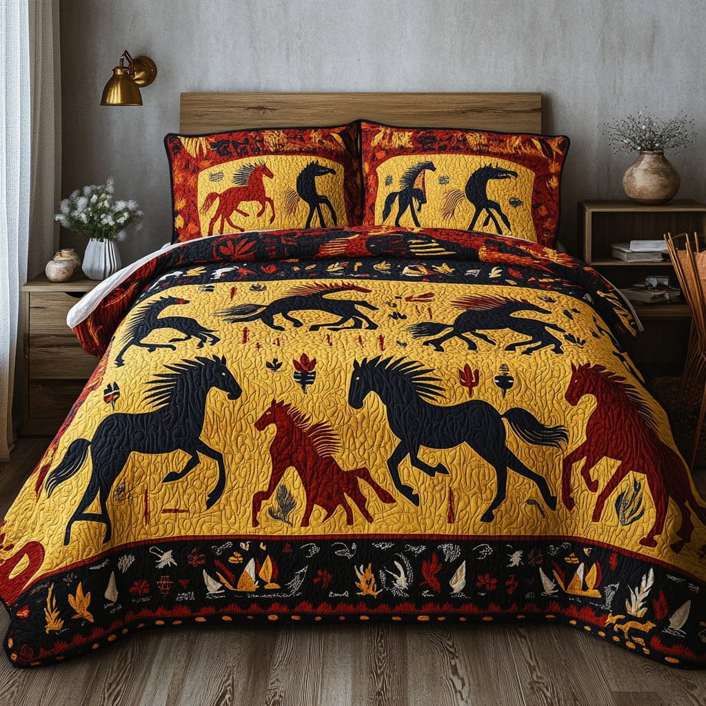 Native Horse TAI080824074 Quilt Bedding Set – Charming Favor