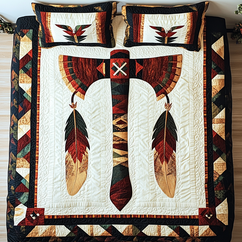 Native American Axe DAI171224178 Quilt Bedding Set – Charming Favor