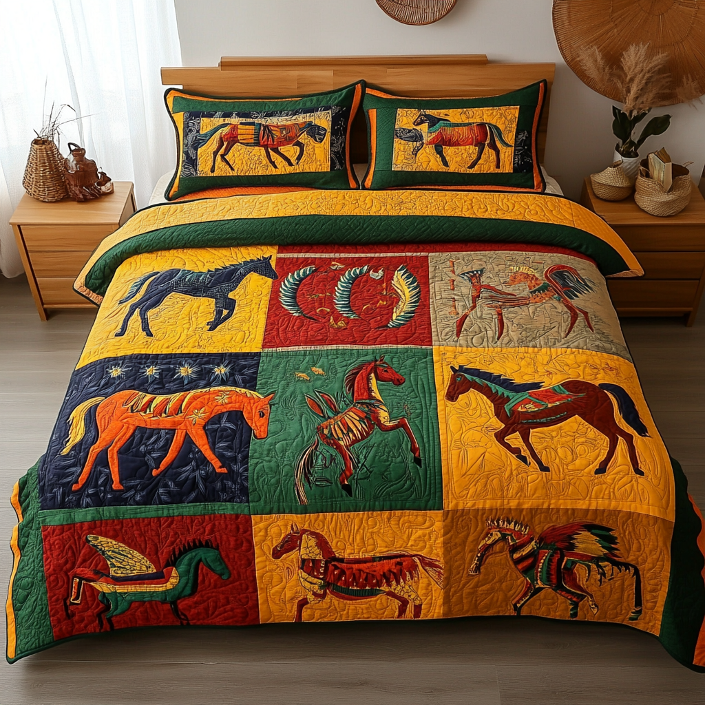 Native Horse TAI080824144 Quilt Bedding Set – Charming Favor