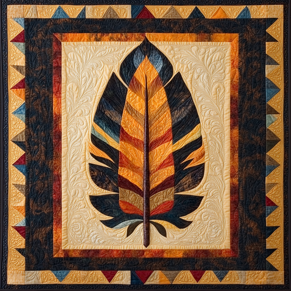 Native American Feather DAI230924082 Quilt Blanket