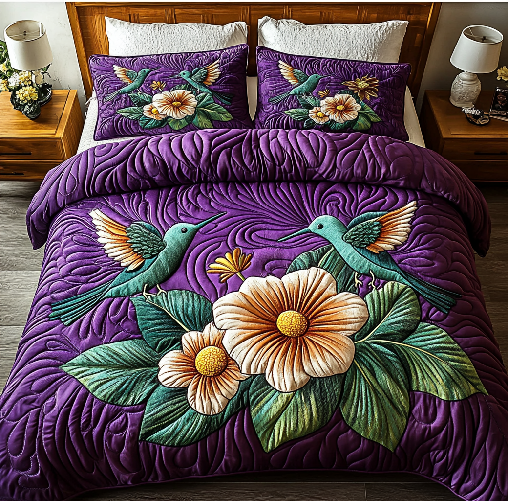 Hummingbird DAI110225146 Quilt Bedding Set