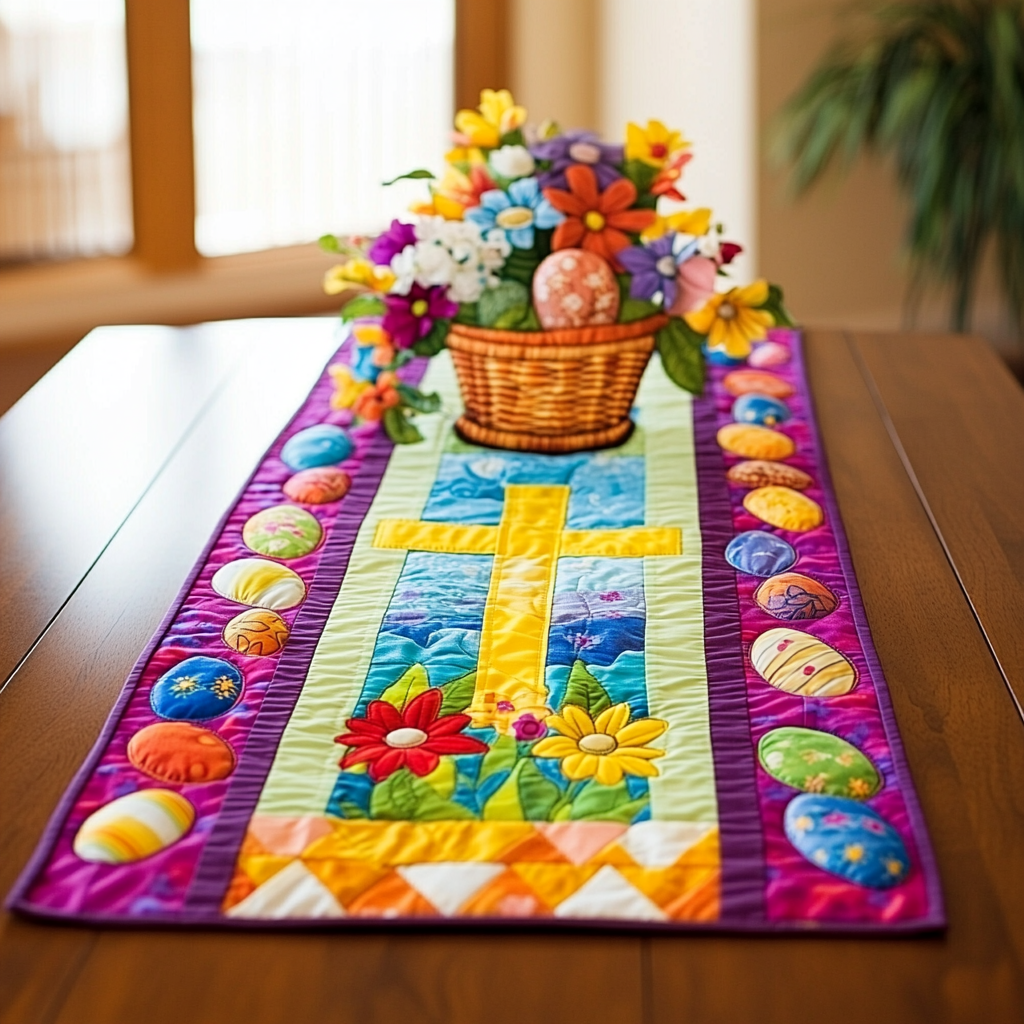 Easter Cross DAI040225489 Quilted Table Runner