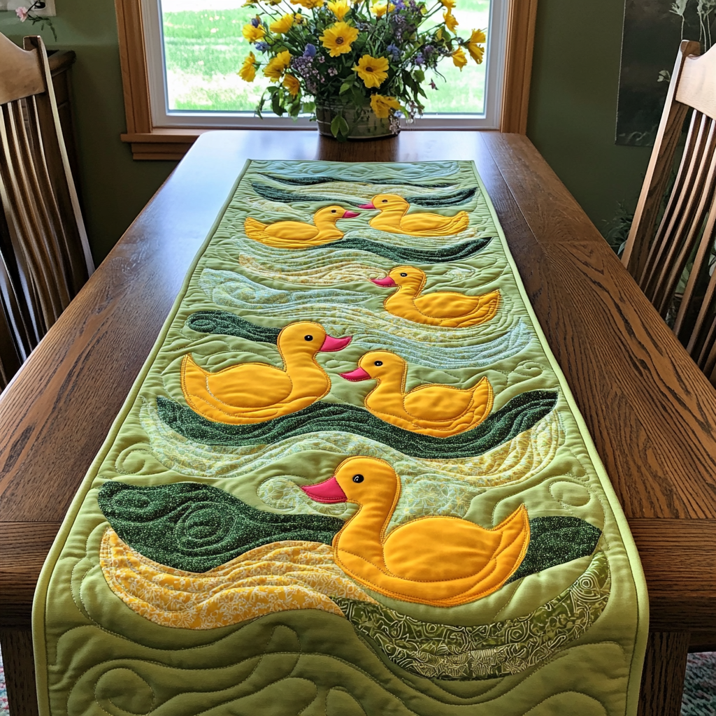 Duckling DAI040225426 Quilted Table Runner