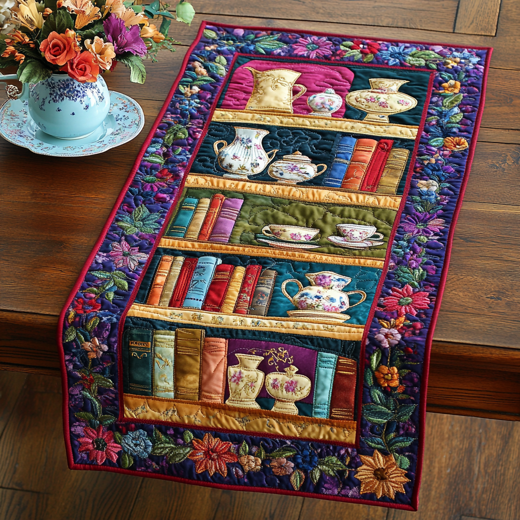 Bookcase DAI110225372 Quilted Table Runner