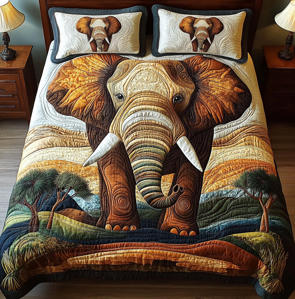 Elephant DAI190225190 Quilt Bedding Set