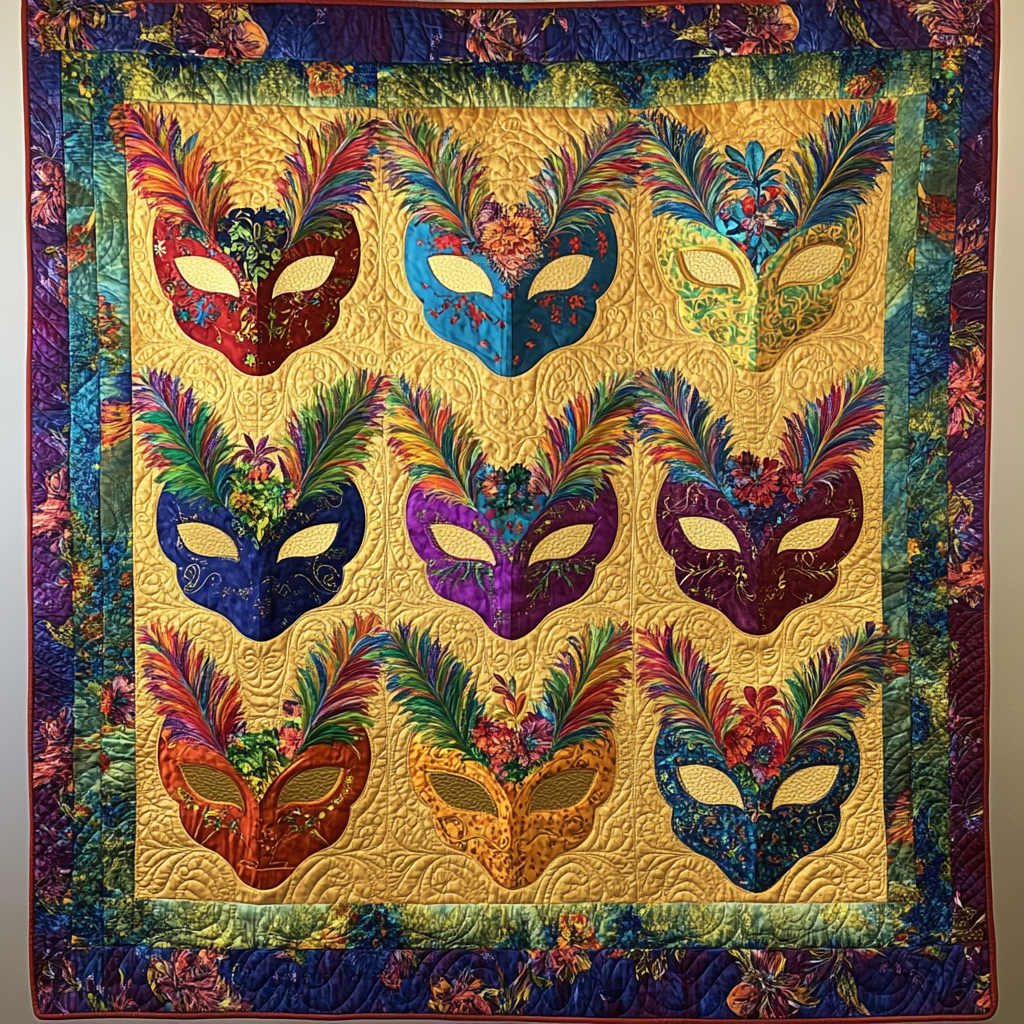 Mardi Gras DAI200125142 Quilt Blanket