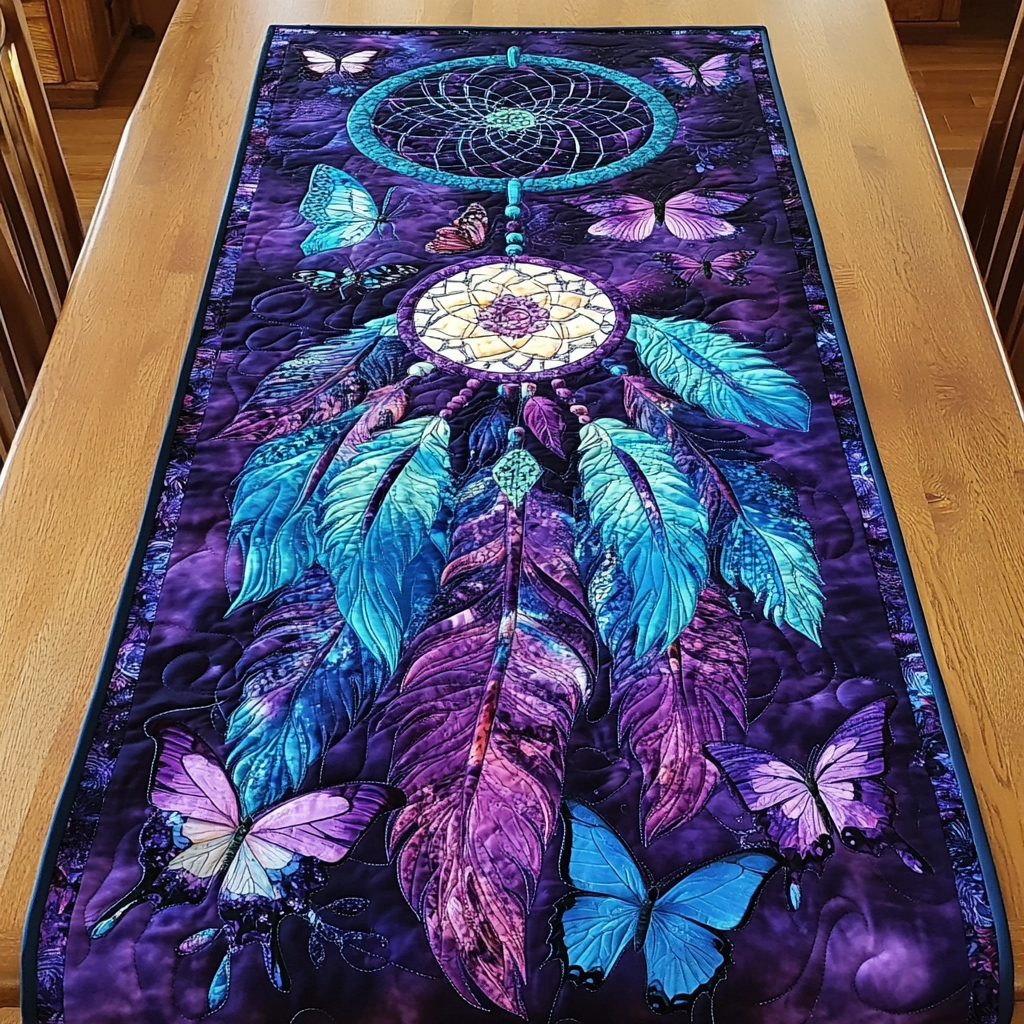 Butterfly Dreamcatcher DAI110225390 Quilted Table Runner