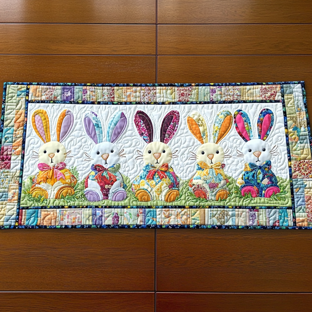 Easter Bunny DAI040225416 Quilted Table Runner