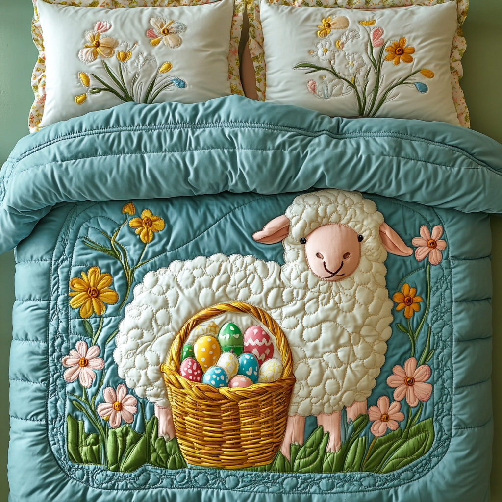 Easter Sheep DAI090125075 Quilt Bedding Set