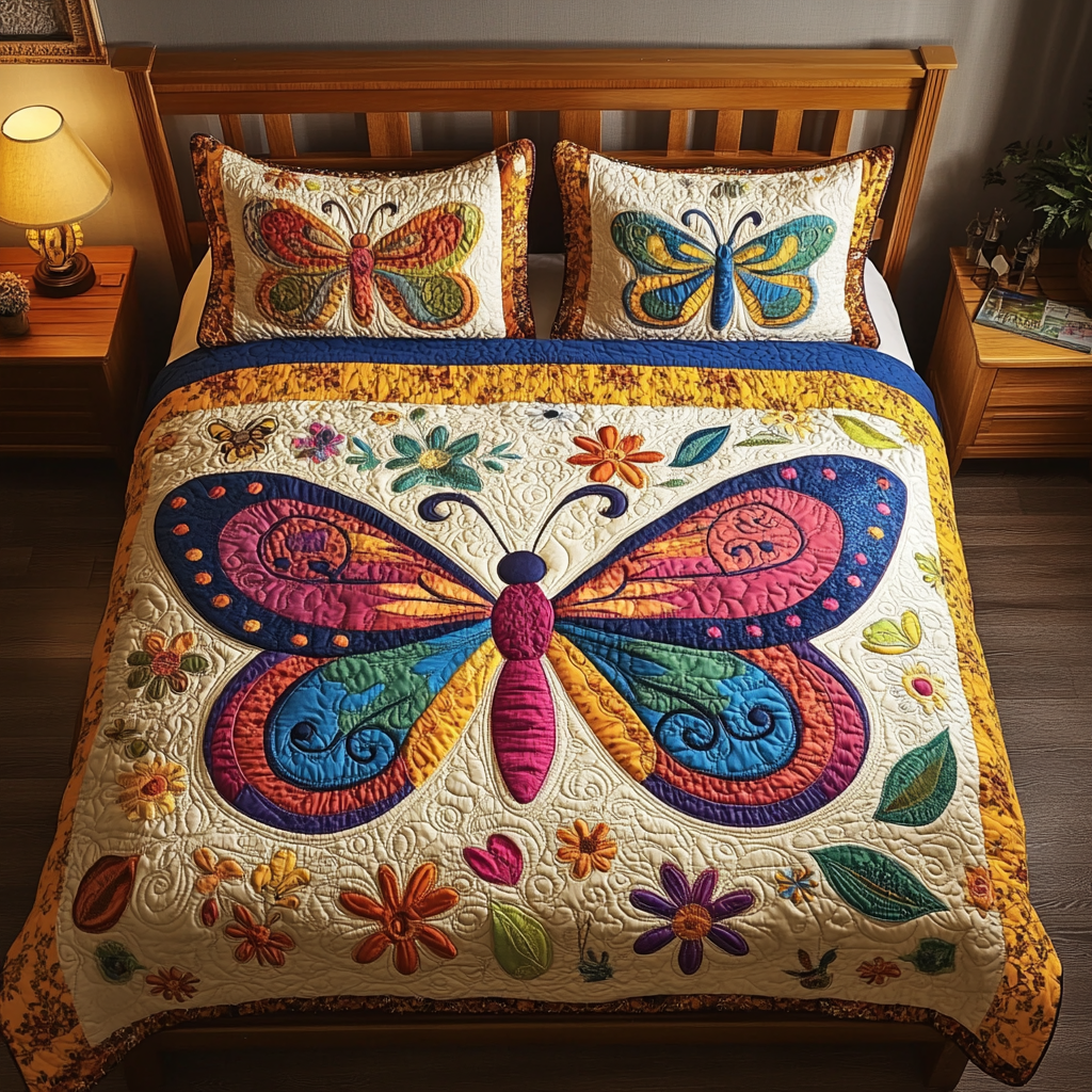 Butterfly DAI110225125 Quilt Bedding Set