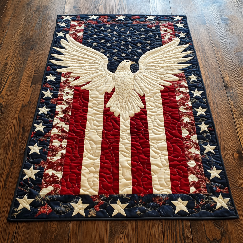 Patriotic Dove DAI190225261 Quilted Table Runner