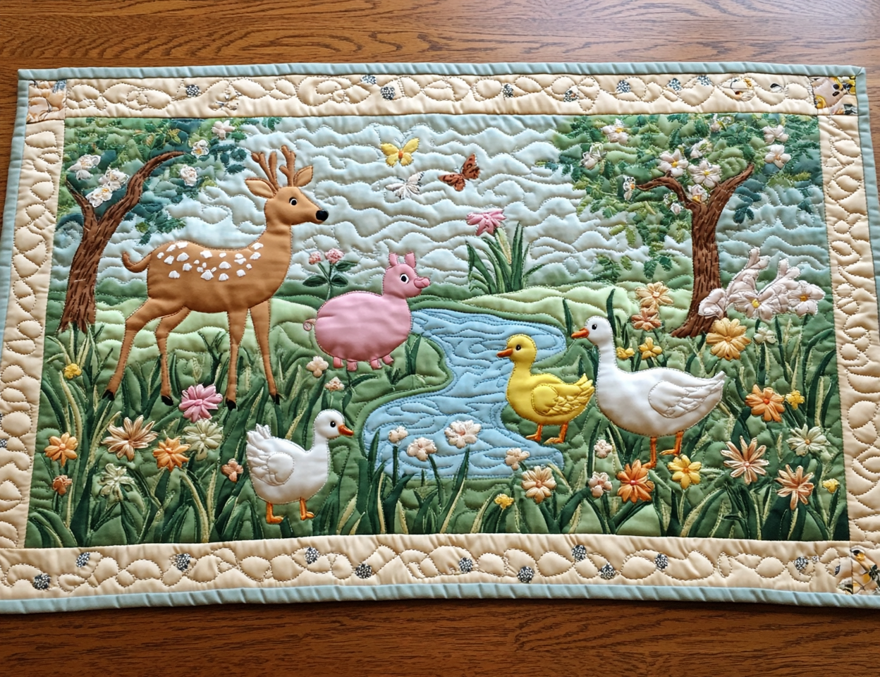 Farm Animal DAI040225475 Quilted Table Runner