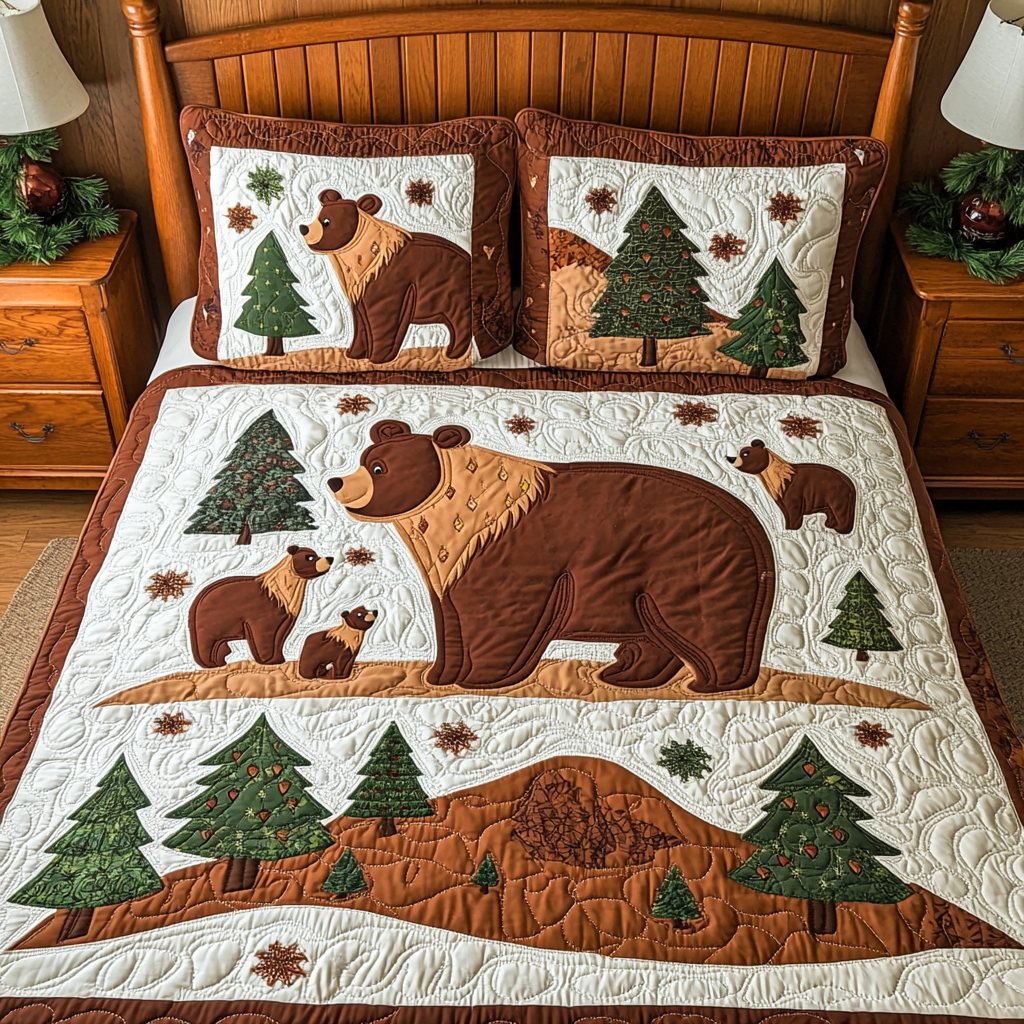 Woodland Bear DAI190225147 Quilt Bedding Set