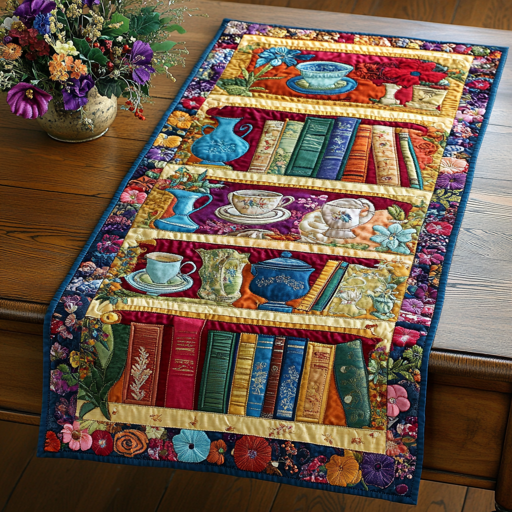 Bookcase DAI110225371 Quilted Table Runner