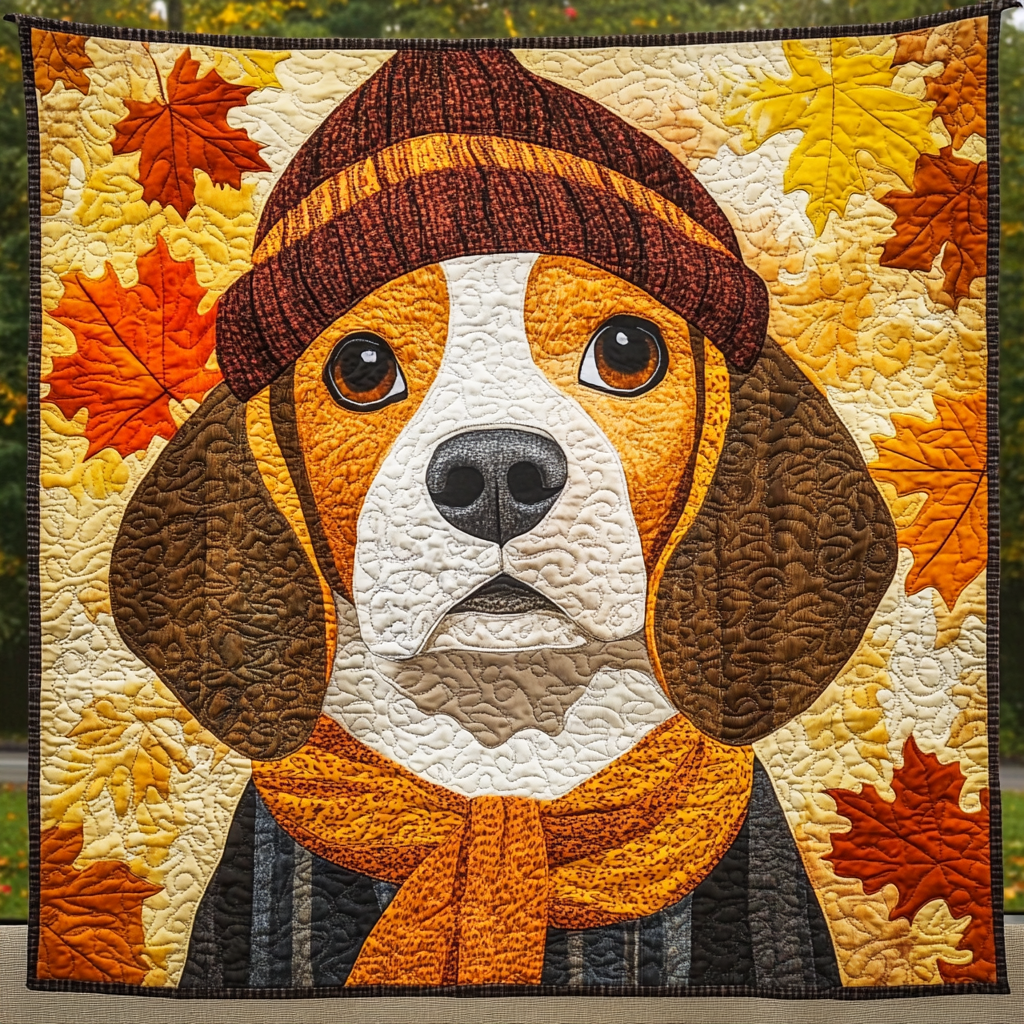 Autumn Beagle DAI110225081 Quilt Blanket