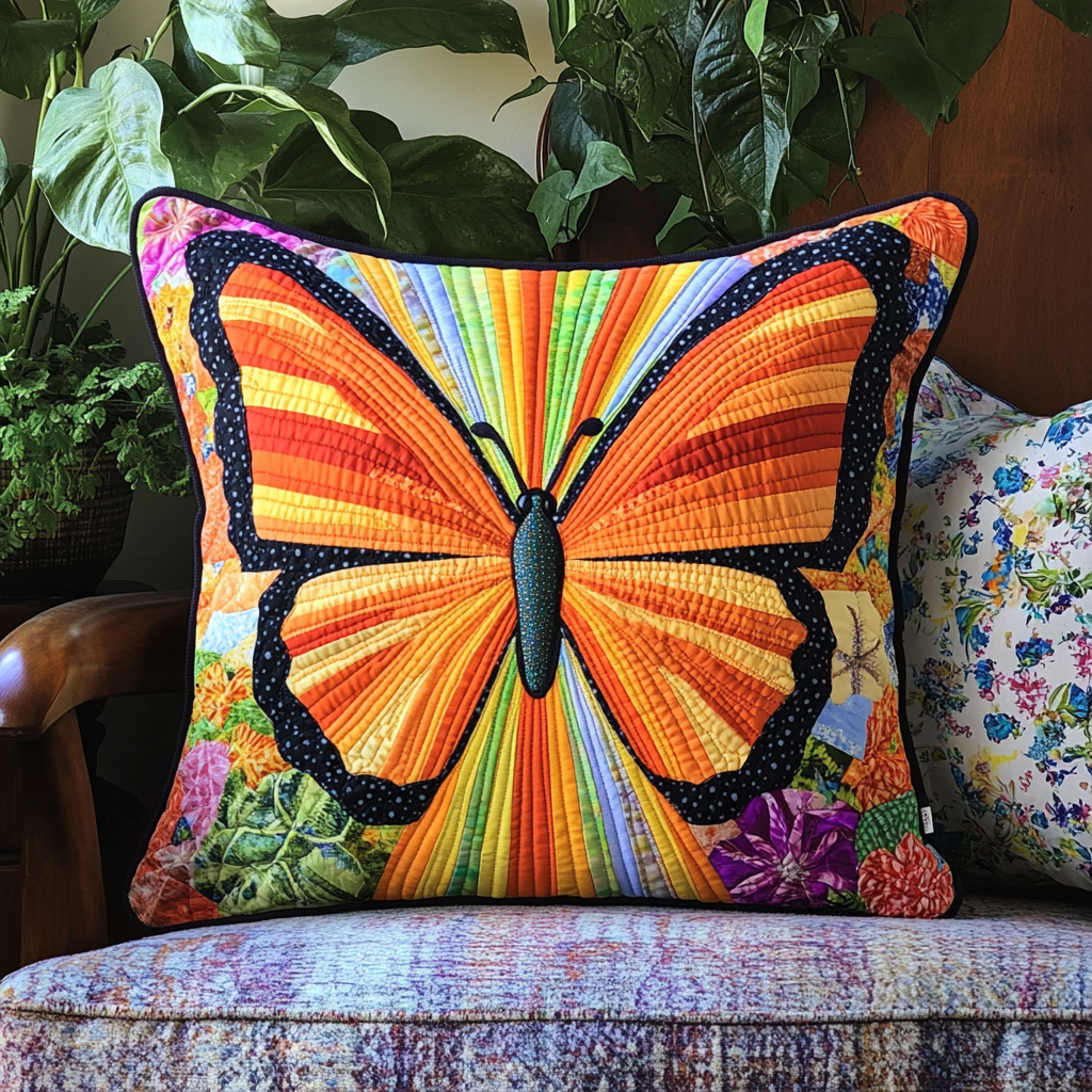Monarch Butterfly DAI110225299 Quilted Pillow Case