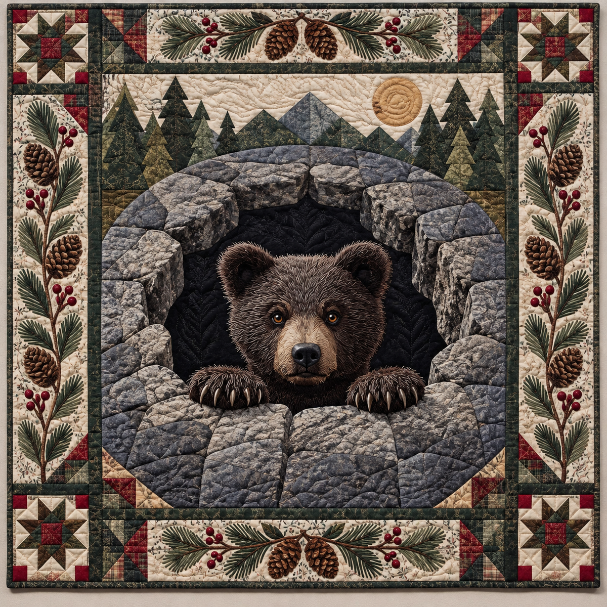 Holiday Bear Den TD141026627 Quilt Blanket