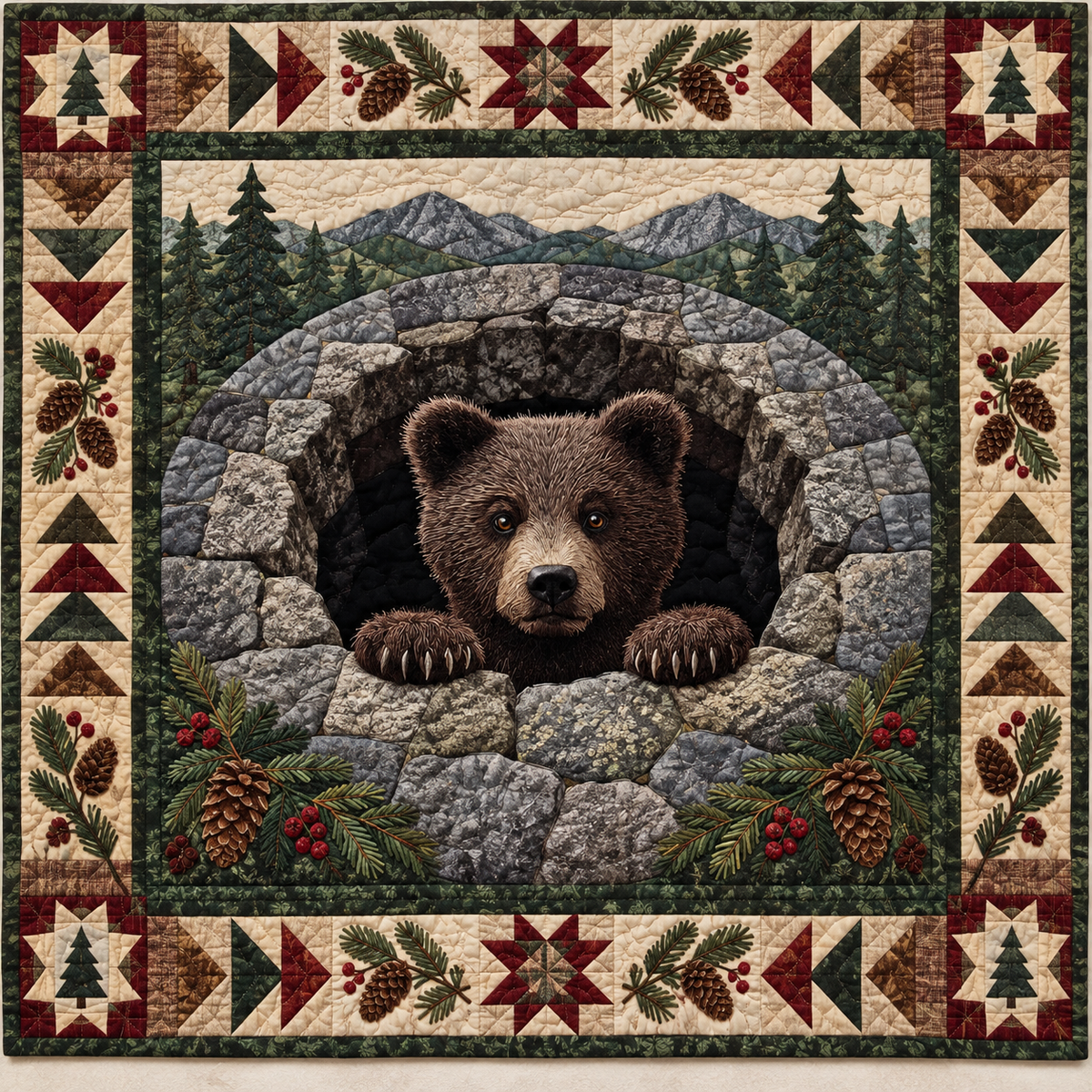 Stone Den Bear TD141026638 Quilt Blanket