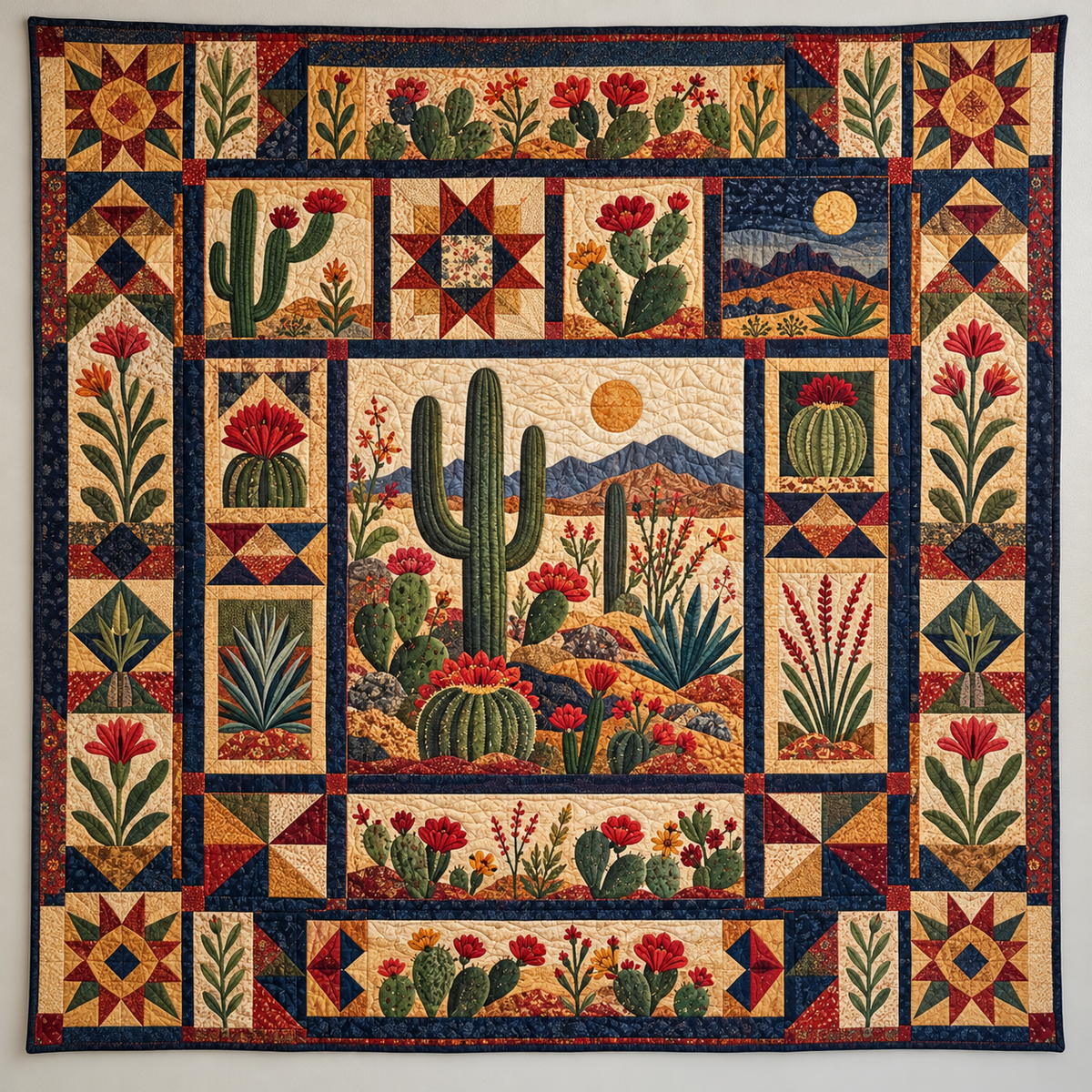 Rustic Desert Cactus TD141026140 Quilt Blanket