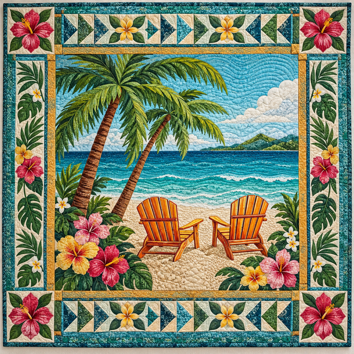 Palm Beach Escape TD141026643 Quilt Blanket