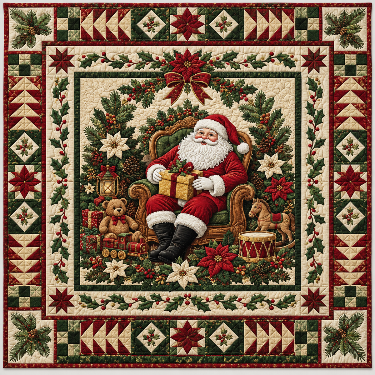 Santa Fireside Moment TD141026646 Quilt Blanket