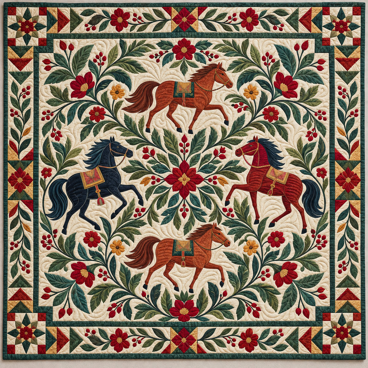 Folk Horse Garden TD141026653 Quilt Blanket