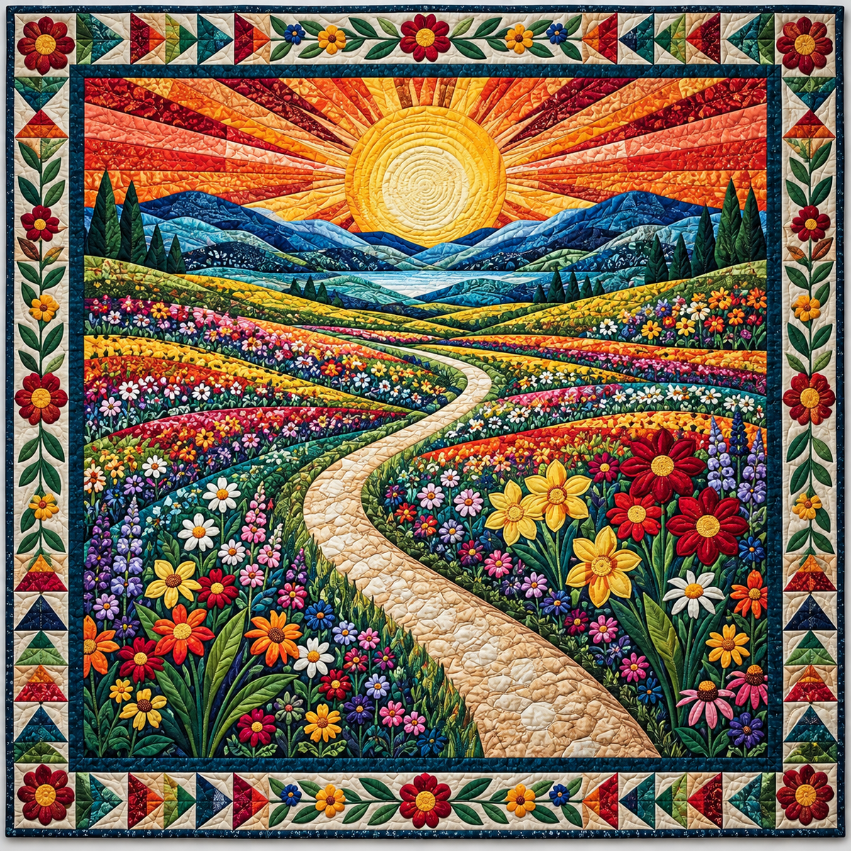Sunshine Flower Road TD141026655 Quilt Blanket