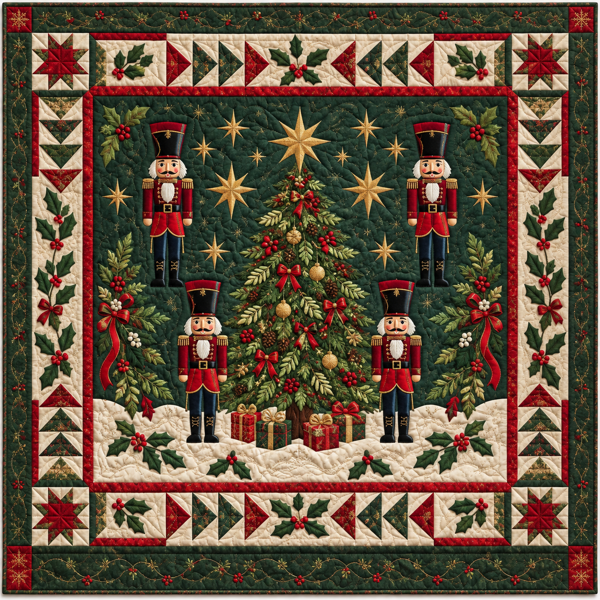 Nutcracker Holly Parade TD141026677 Quilt Blanket