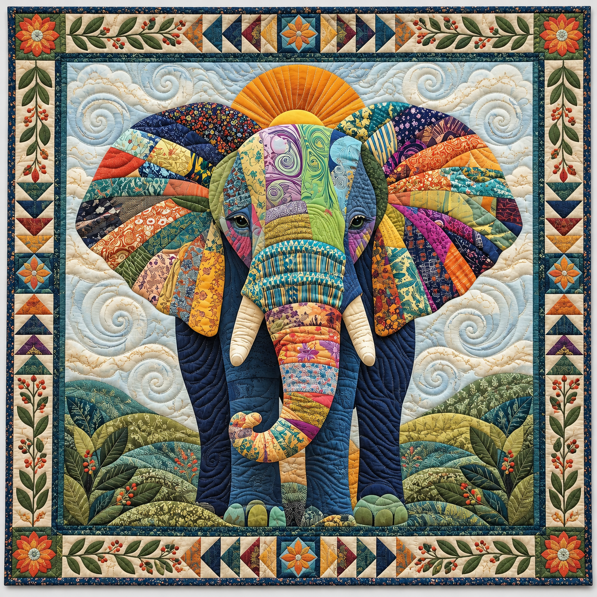 Rainbow Elephant Harmony TD141026697 Quilt Blanket