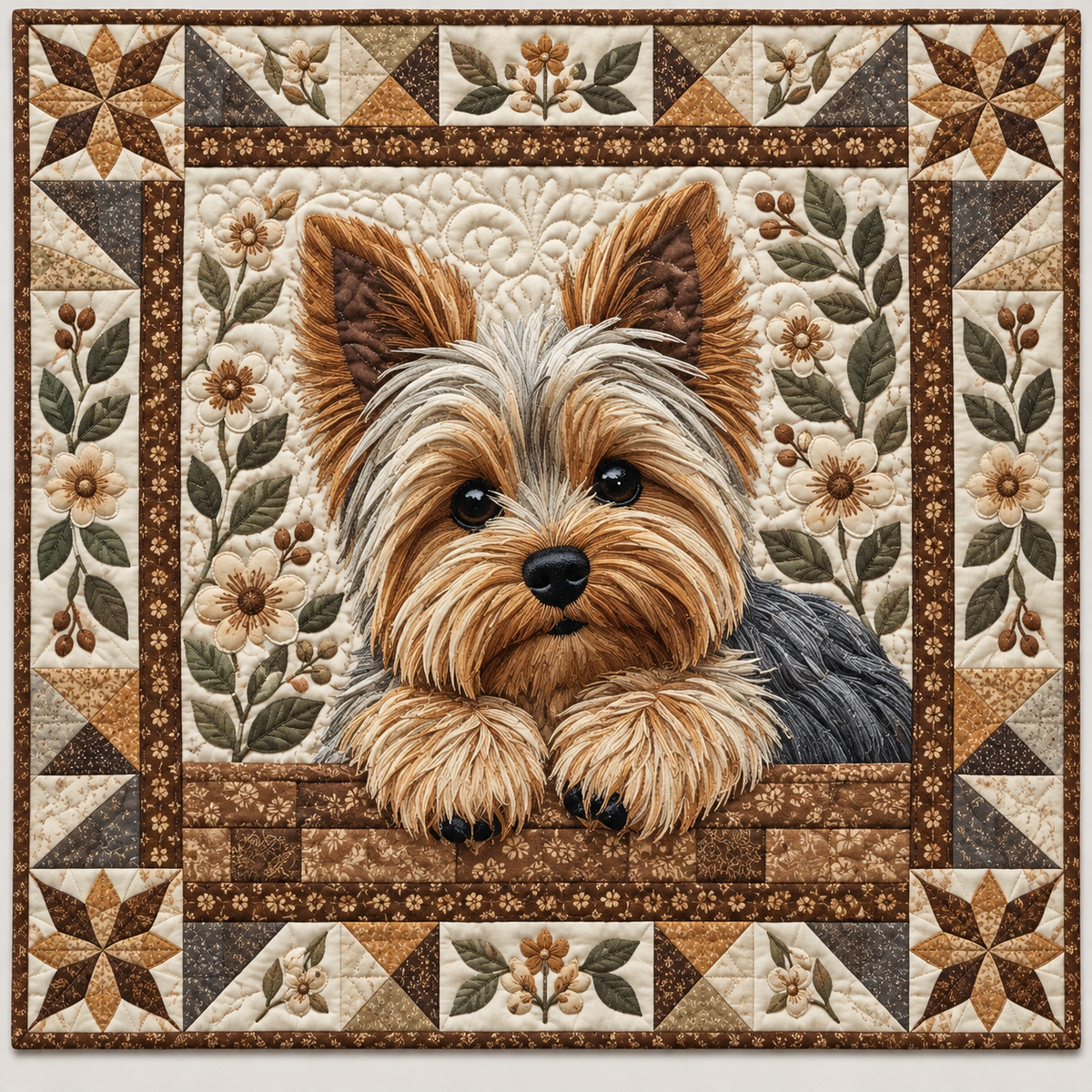 Yorkshire Terrier Garden TD141026703 Quilt Blanket