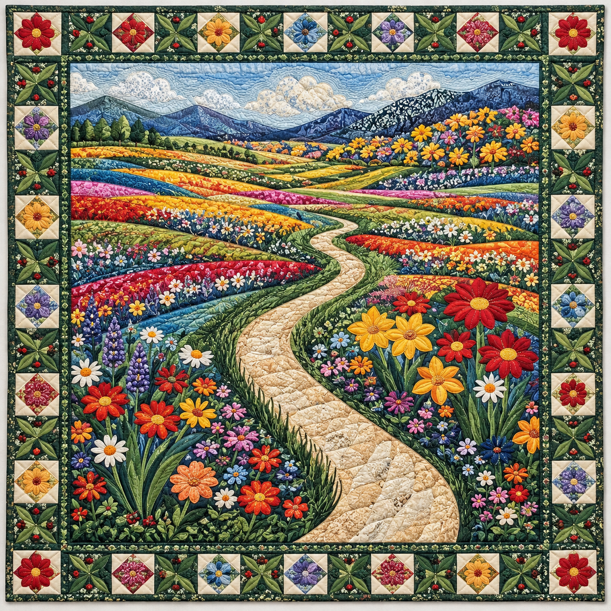 Sunbeam Flower Path TD141026712 Quilt Blanket
