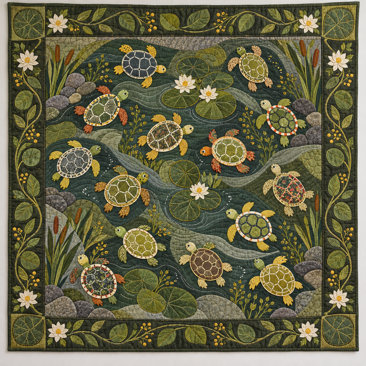 Earth Tone Turtle Shell TD141026243 Quilt Blanket