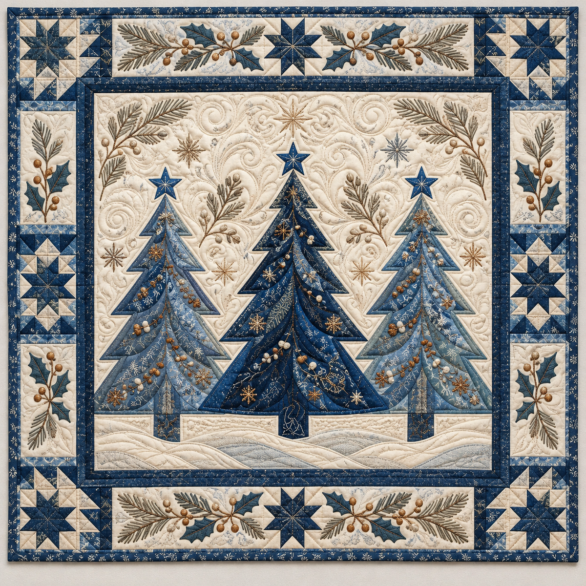 Blue Pine Winter TD141026748 Quilt Blanket