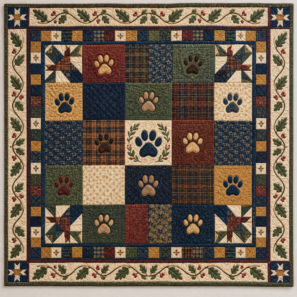 Rustic Paw Patchwork TD141026765 Quilt Blanket