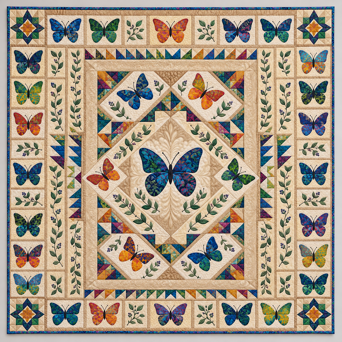 Butterfly Garden Panel TD141026266 Quilt Blanket